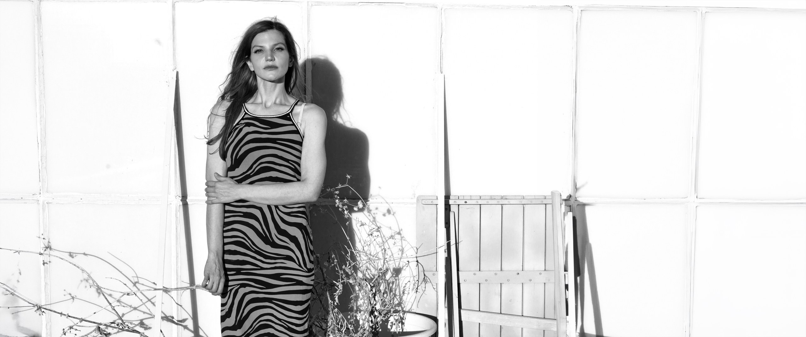 black and white